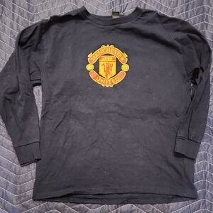 Manchester United Black Long Sleeve Shirt